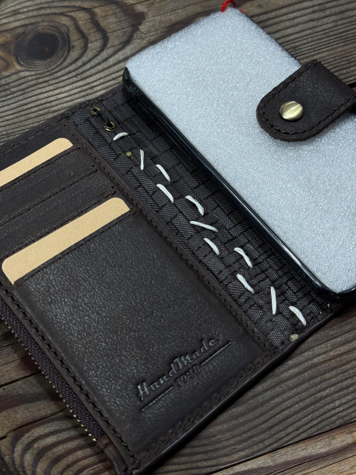 Handmade Leather Wallet Case for Google Pixel: Vintage Luxury Cover