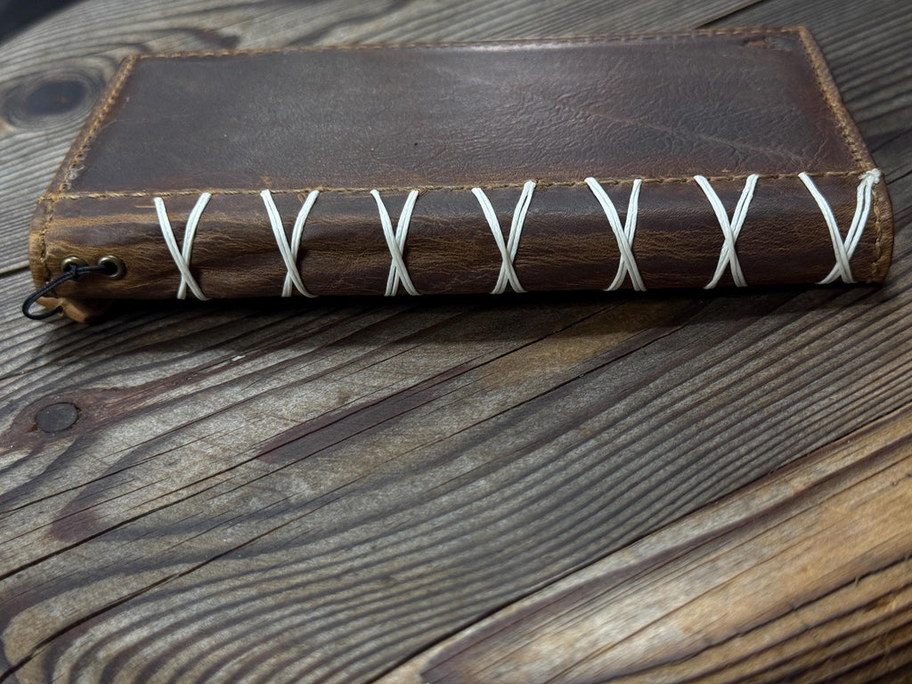 Handmade Leather Wallet Case for OnePlus: Wireless Charge, Card Slots