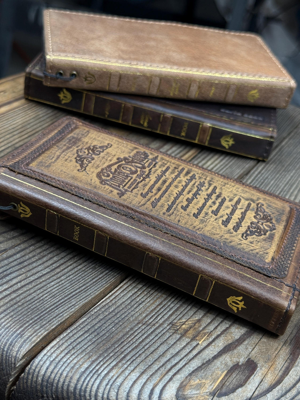 Genuine Leather Wallet Case for Google Pixel: Vintage Book Design