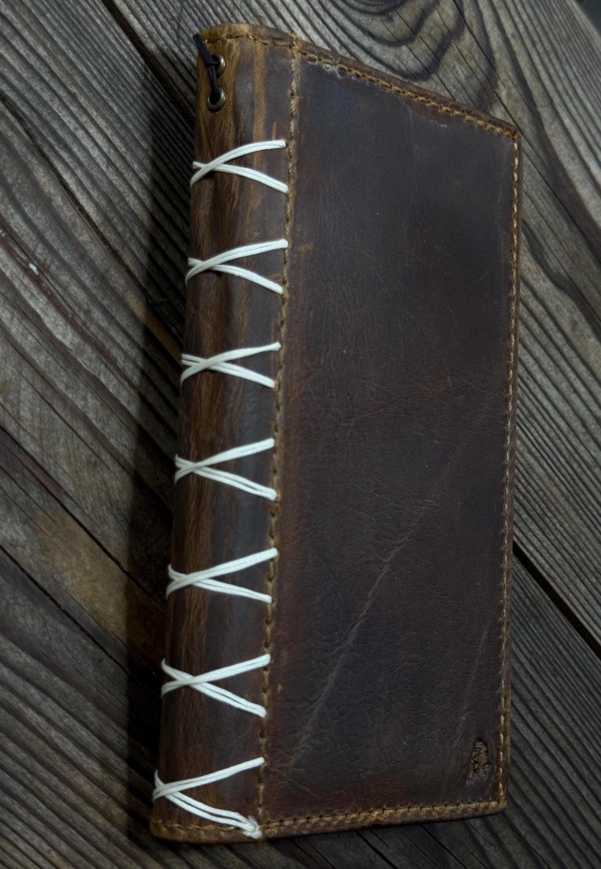 Vintage Book Style Leather iPhone Wallet Case