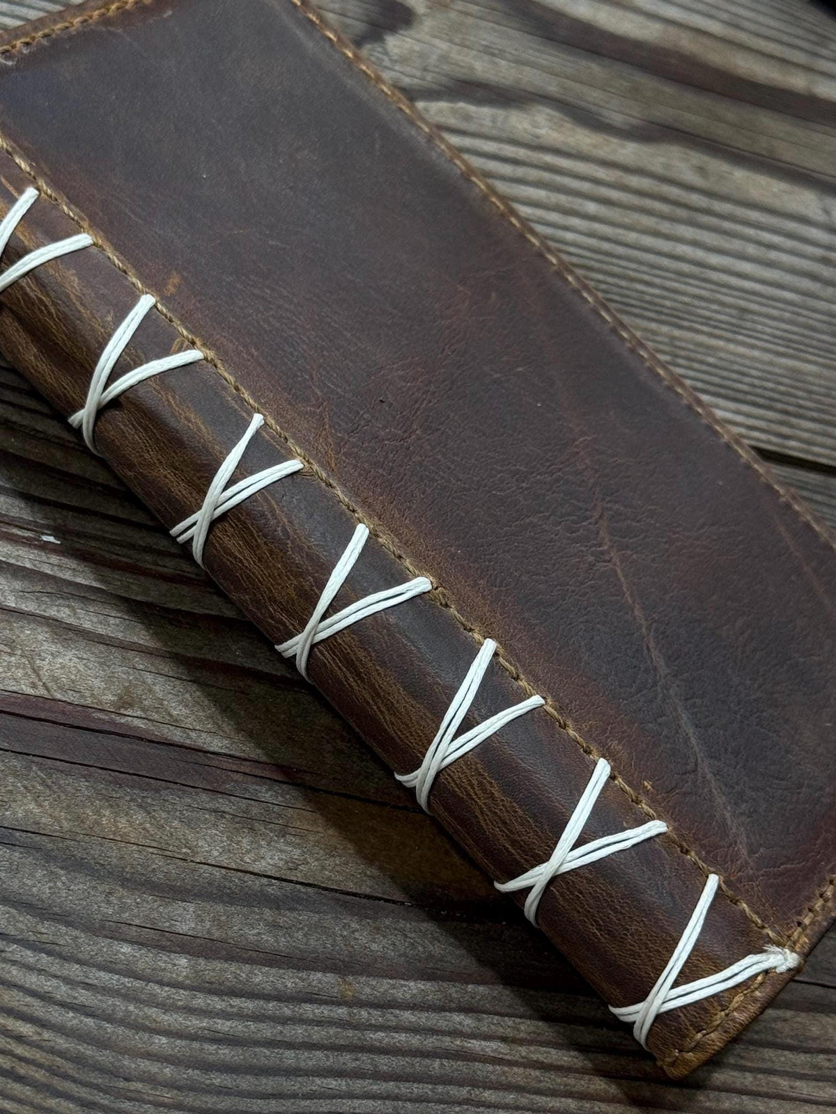 Vintage Book Style Leather iPhone Wallet Case
