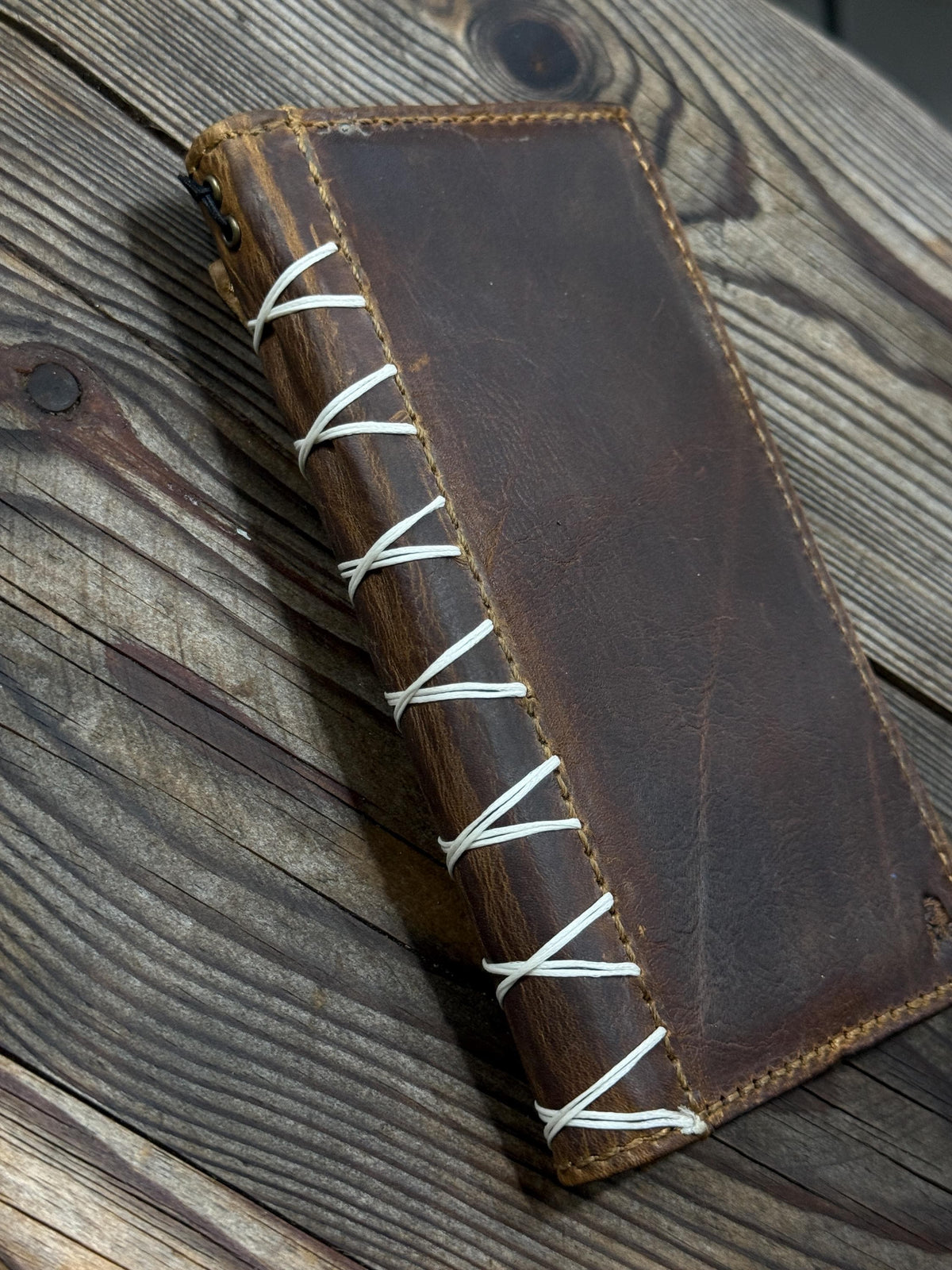 Handmade Leather Wallet Case for Galaxy Z Fold 2/3/4/5/6/7 - Art Design