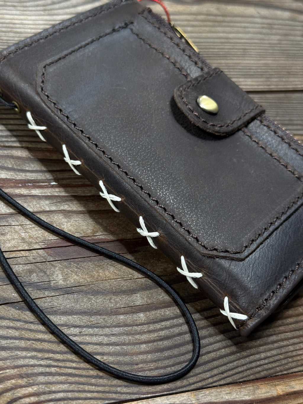 Handmade Leather Wallet Case for Google Pixel: Vintage Luxury Cover