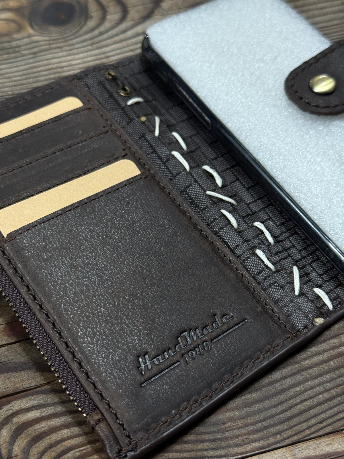 Handmade Leather Wallet Case for Google Pixel: Vintage Luxury Cover