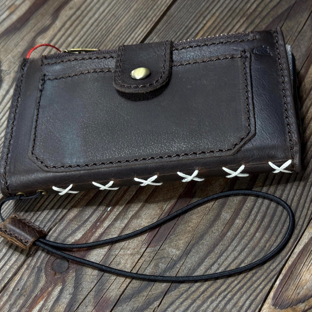 Handmade Leather Wallet Case for Google Pixel: Vintage Luxury Cover