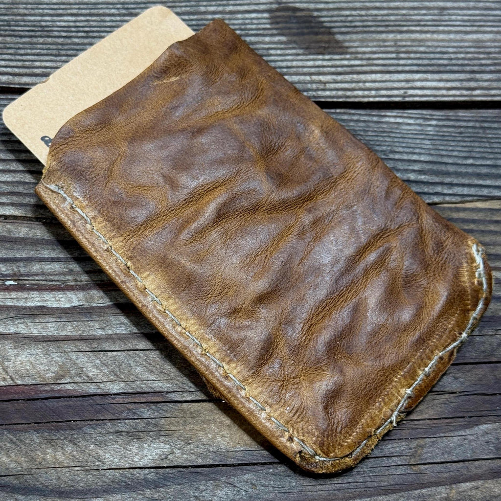 Handmade Leather Mini Card Wallet – Slim Genuine Leather Gift