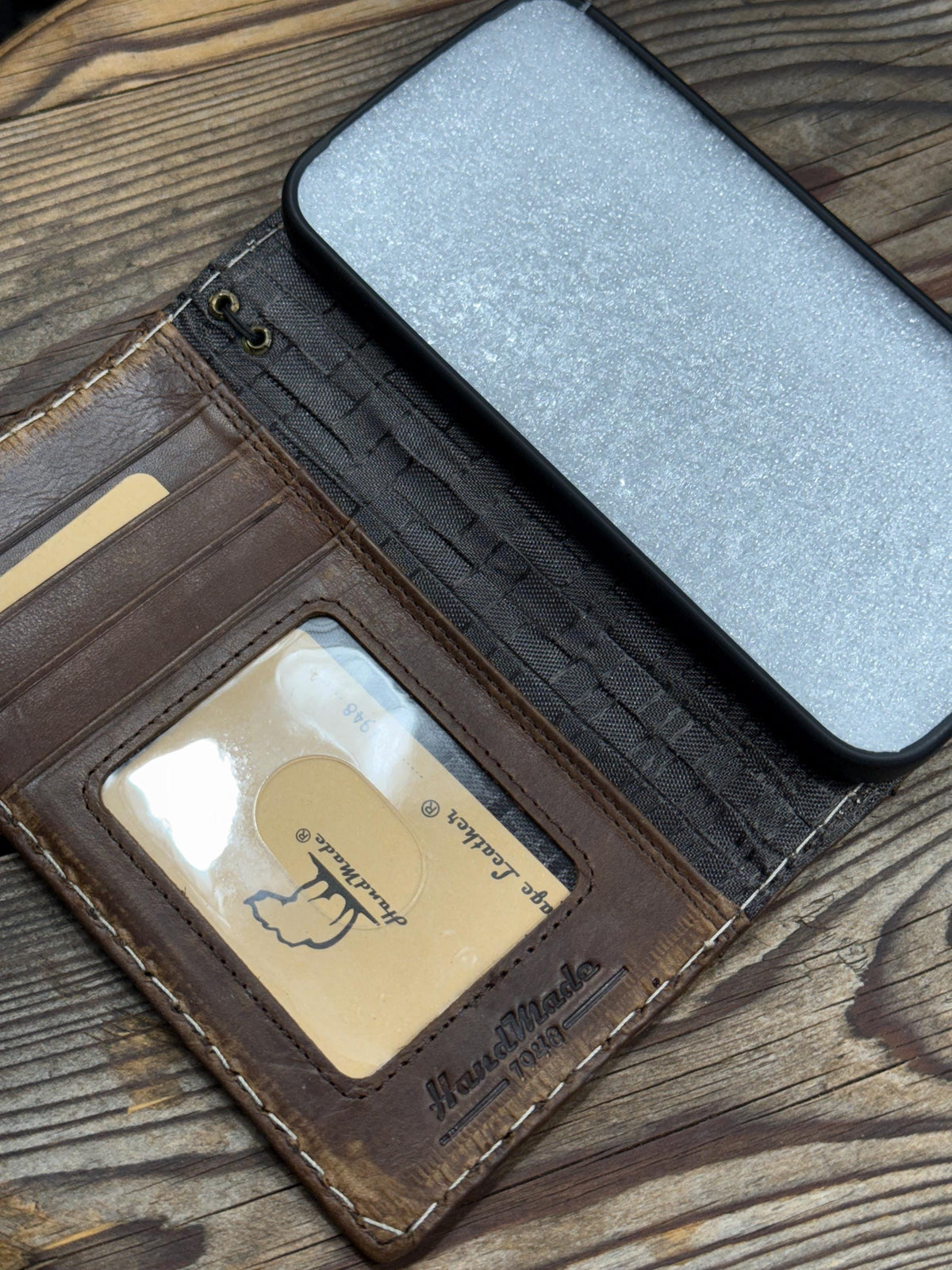 Vintage Leather iPhone 17 Wallet Case: Book Style, Card Slots