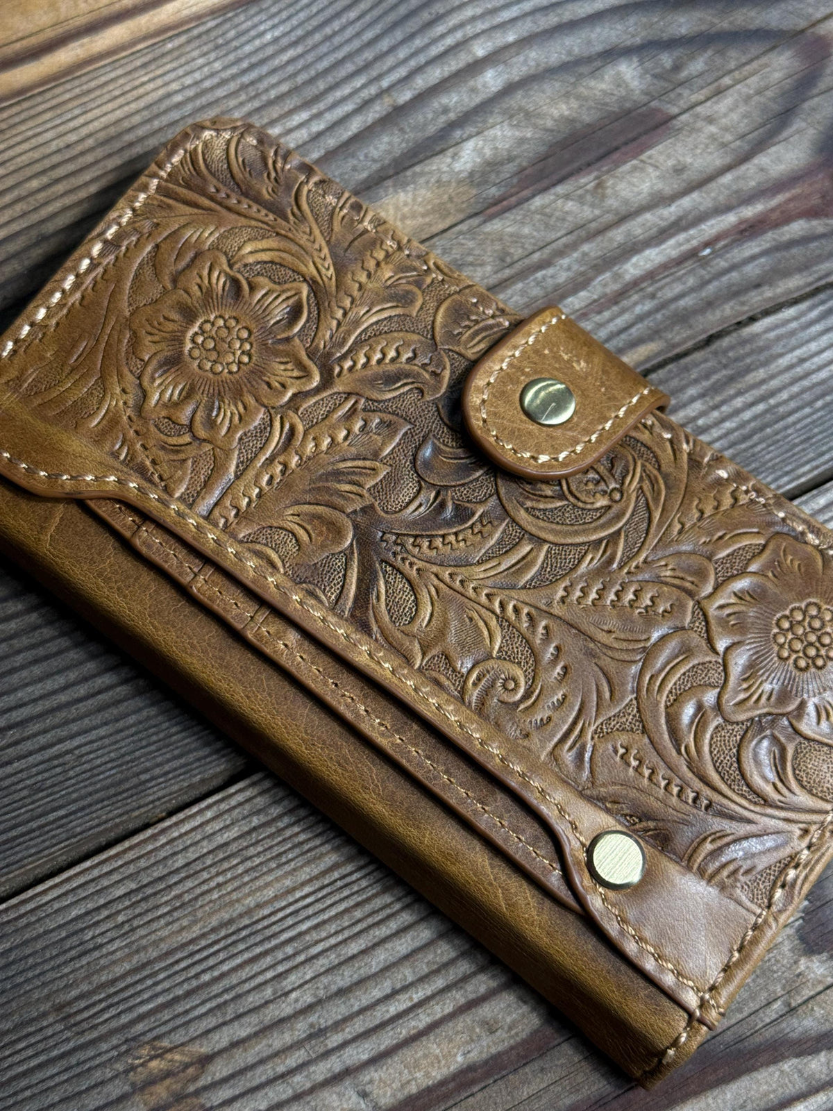 Vintage Leather Wallet Case for iPhone: Book Style, Card Slots