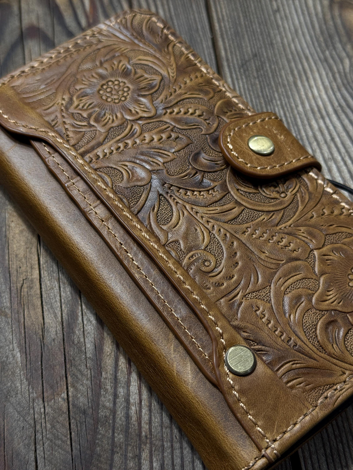 Handmade Leather Wallet Case for Galaxy Z Fold