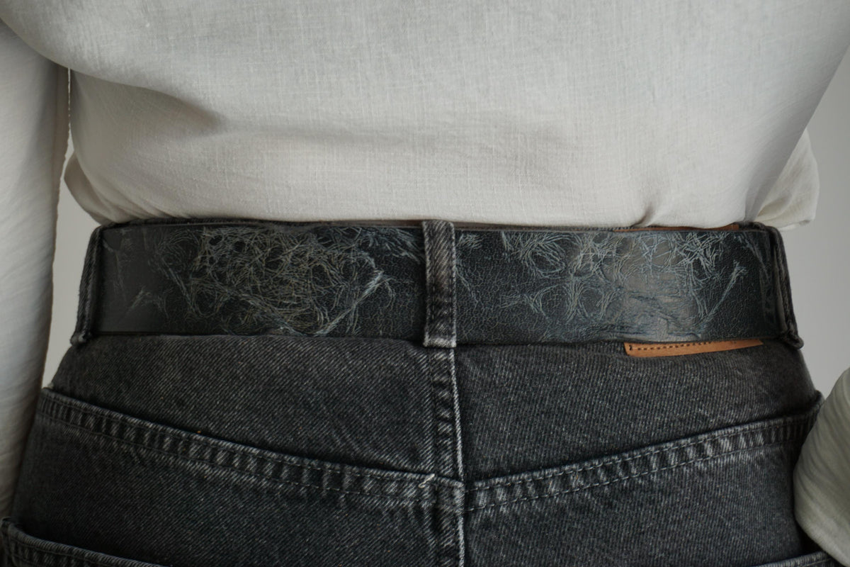 Vintage Leather Belt, Handmade Polished Buckle, Limited Edition