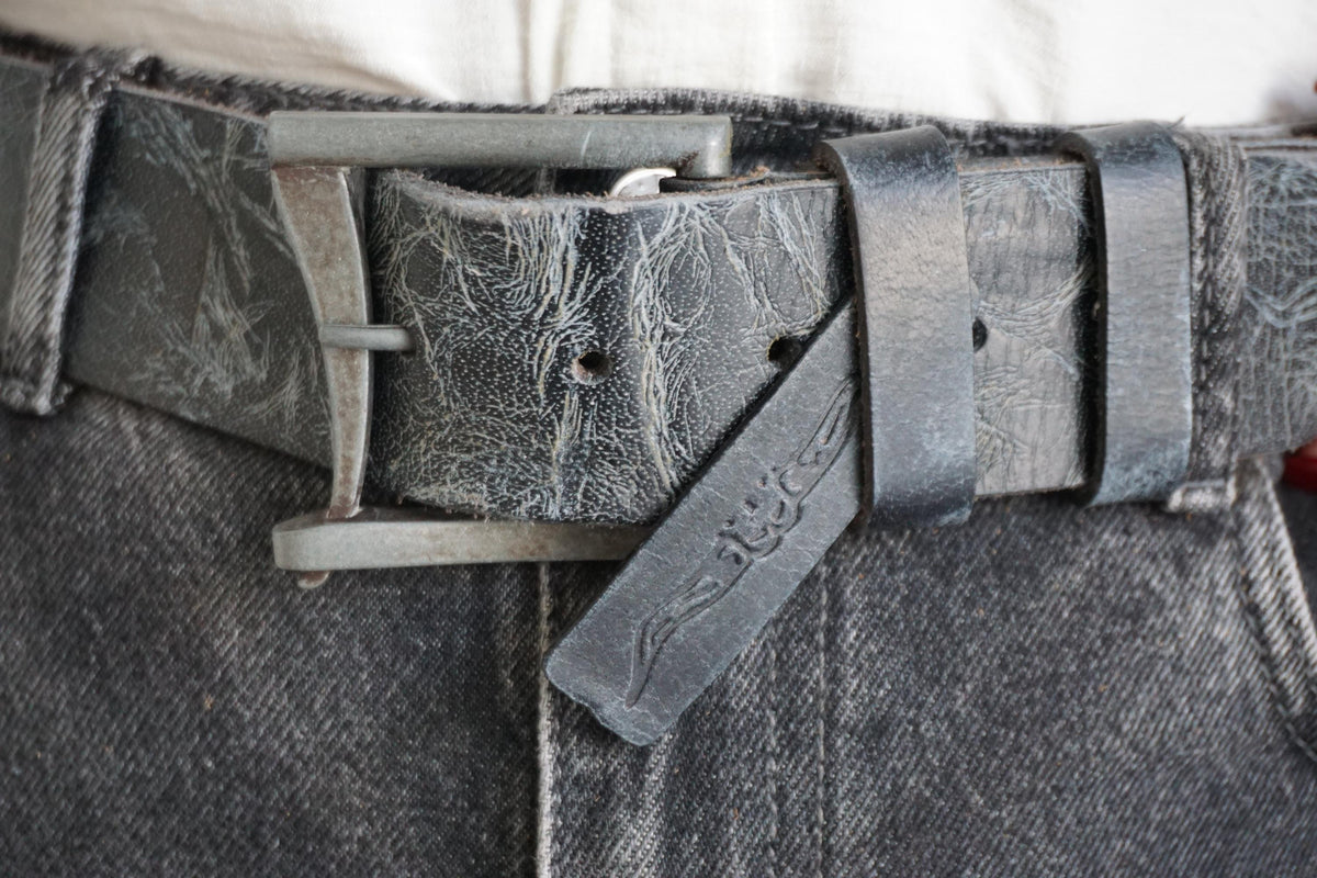 Vintage Leather Belt, Handmade Polished Buckle, Limited Edition