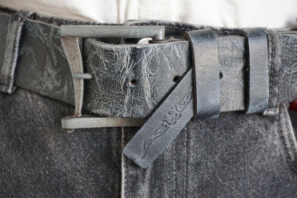 Vintage Leather Belt, Handmade Polished Buckle, Limited Edition