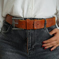 Vintage Leather Belt, Handmade Polished Buckle, Limited Edition