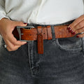 Vintage Leather Belt, Handmade Polished Buckle, Limited Edition