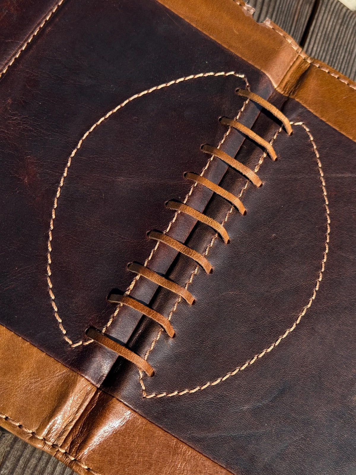 Handmade Leather iPad Cover: Floral Tooled Wallet Case