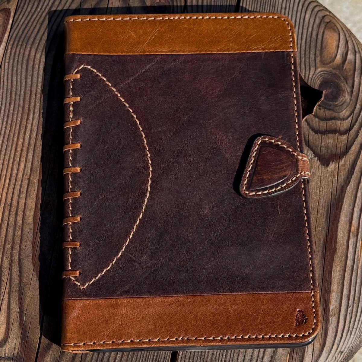 Handmade Leather iPad Cover: Floral Tooled Wallet Case