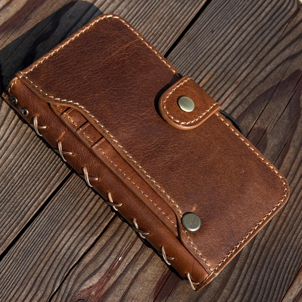 Handmade Leather Wallet Case for Galaxy Z Fold