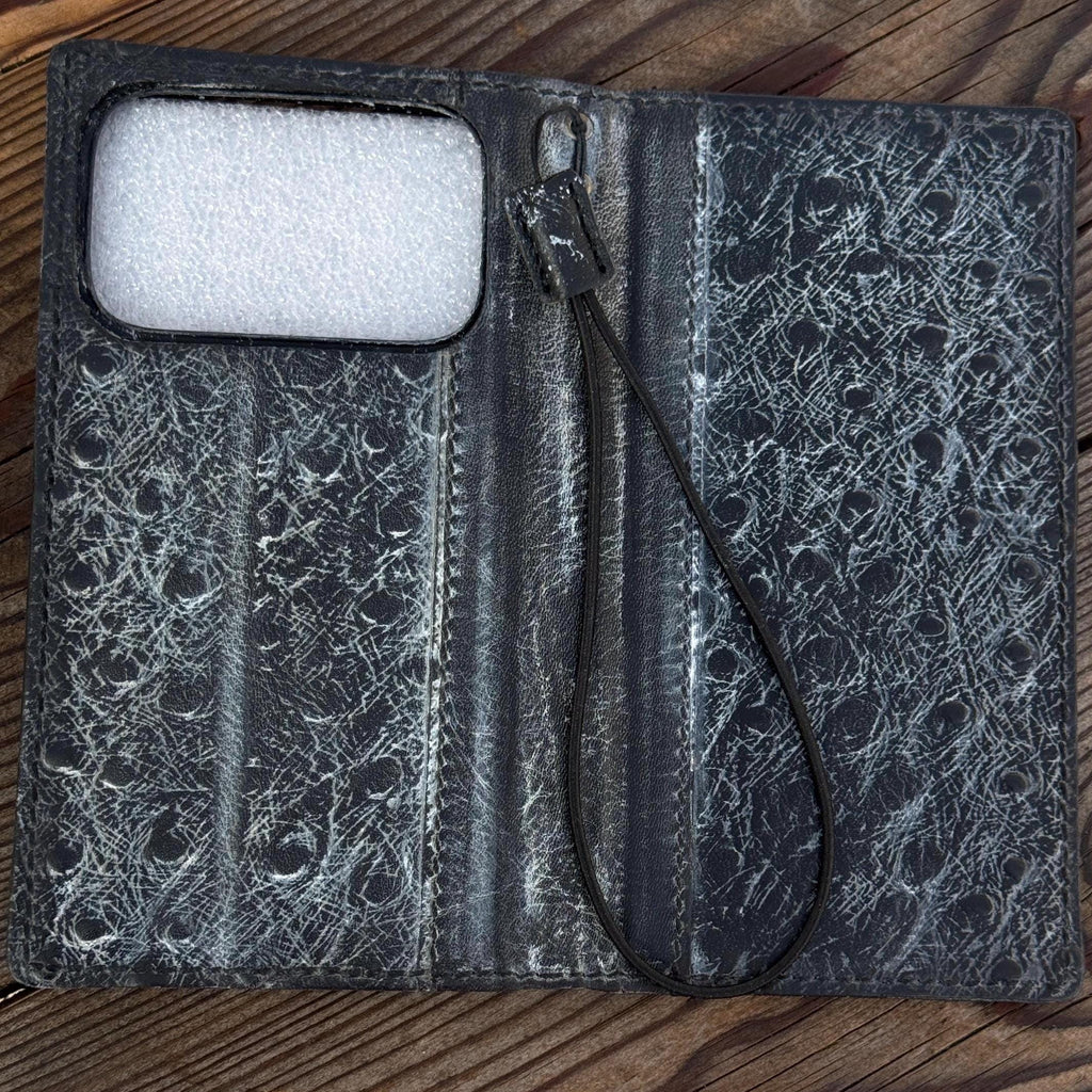 Vintage Leather Wallet Case for iPhone 17: Book Style, Card Slots
