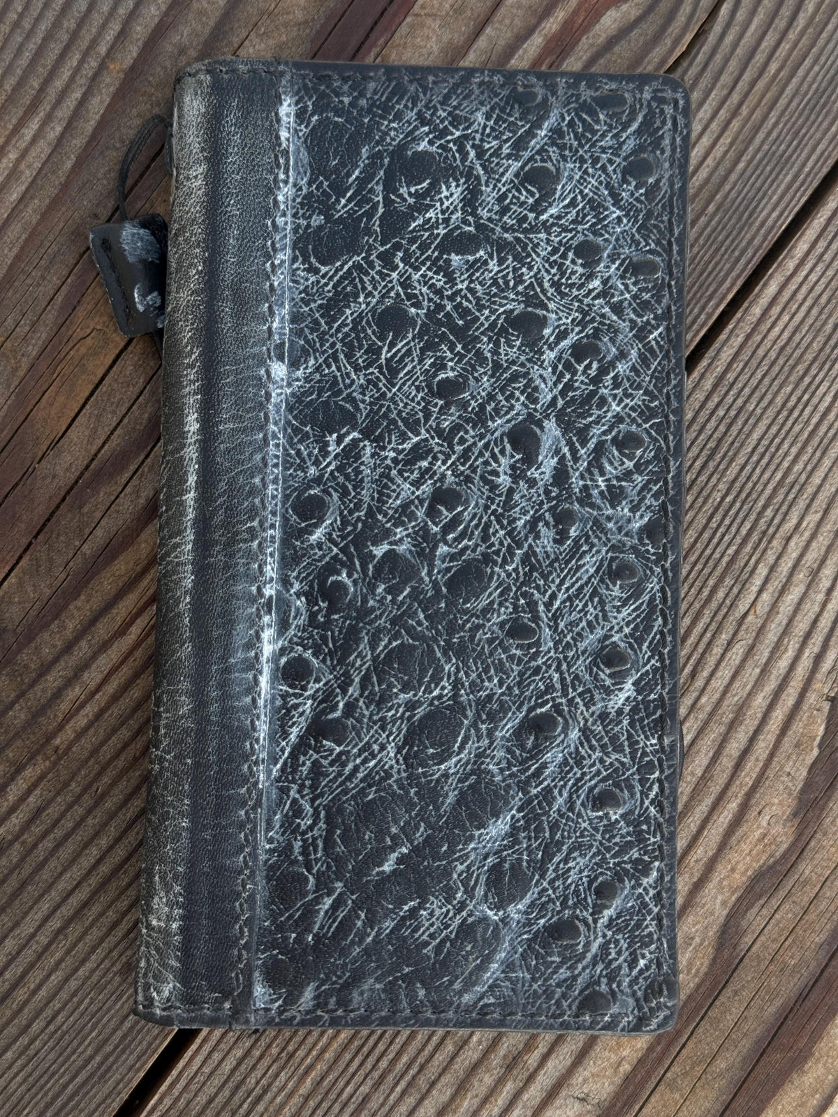 Handmade Leather Wallet Case for Galaxy Z Fold 2/3/4/5/6/7 - Polish Art Design