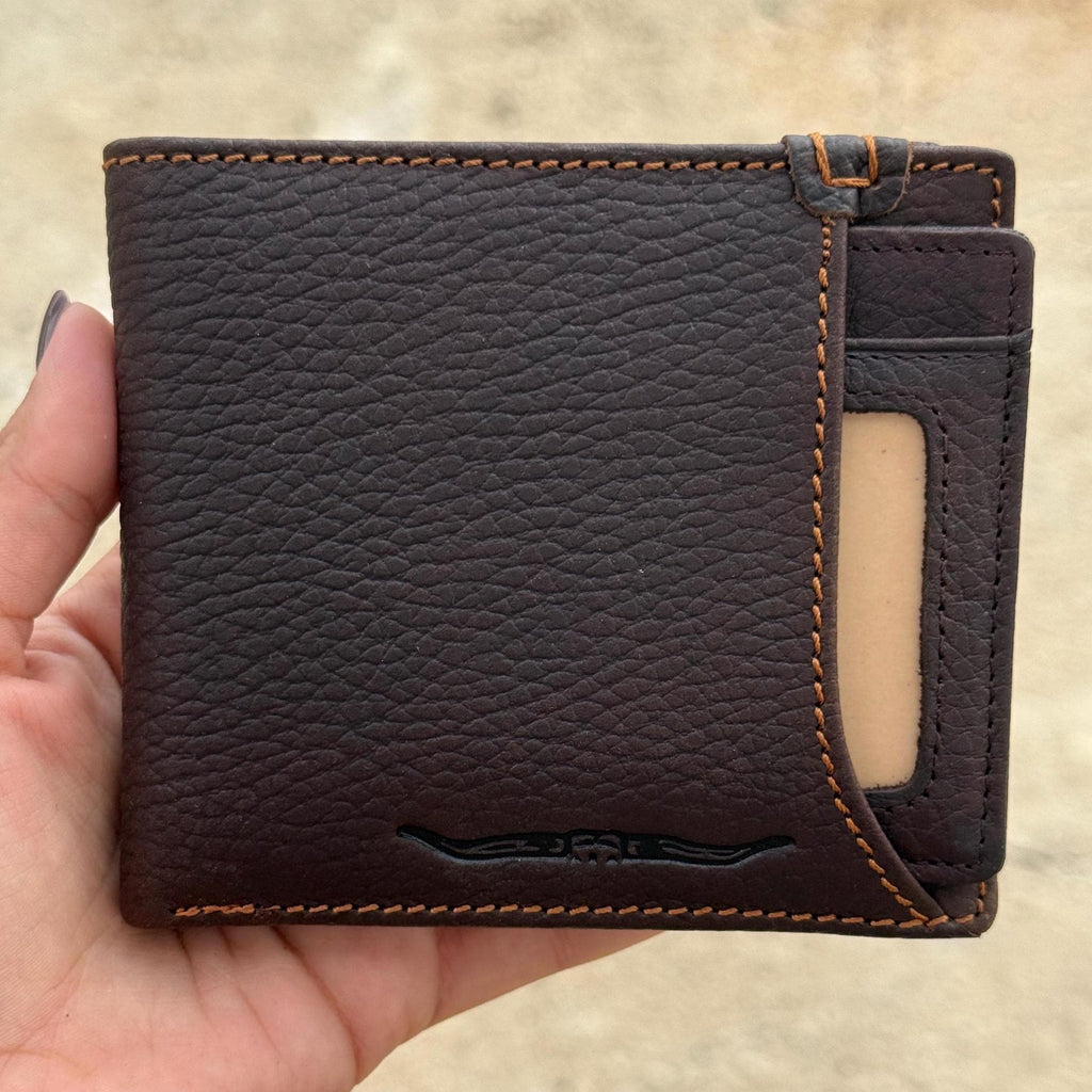 2 in 1 Leather Wallet Slim Removable Card Holder Minimalist Bifold Compact Everyday Wallet