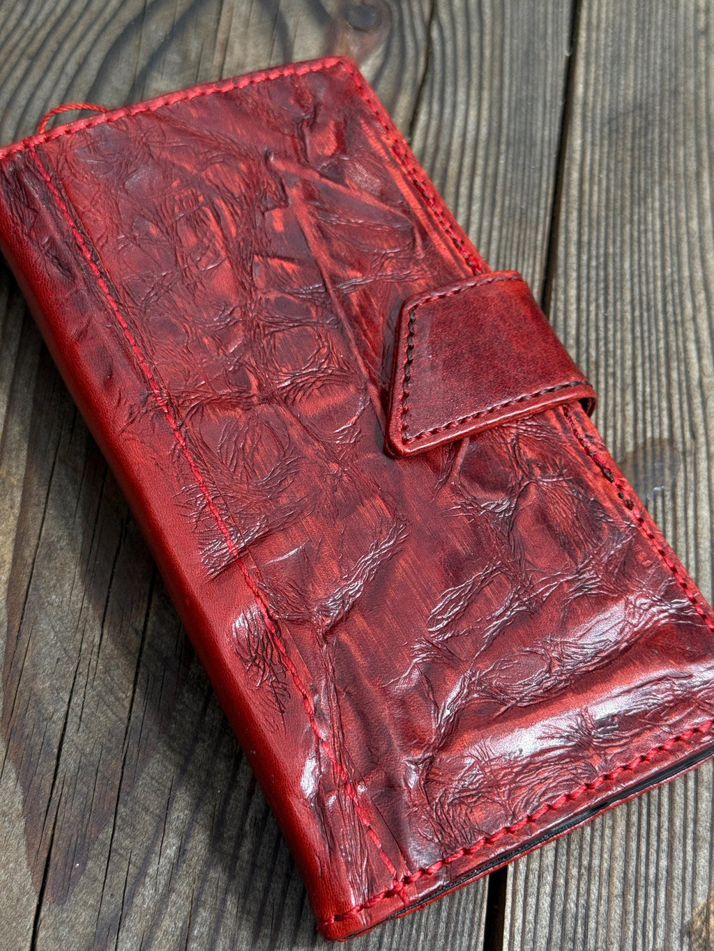 Vintage Leather Wallet Case for iPhone: Book Style, Card Slots