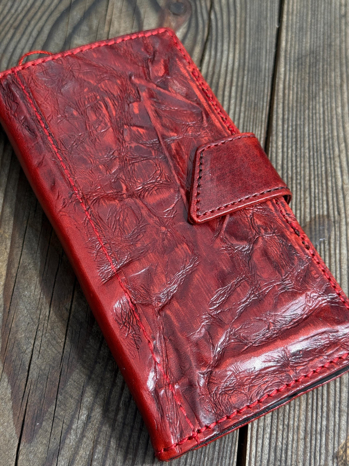 Vintage Leather Wallet Case for iPhone: Book Style, Card Slots