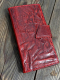 Vintage Leather Wallet Case for iPhone: Book Style, Card Slots