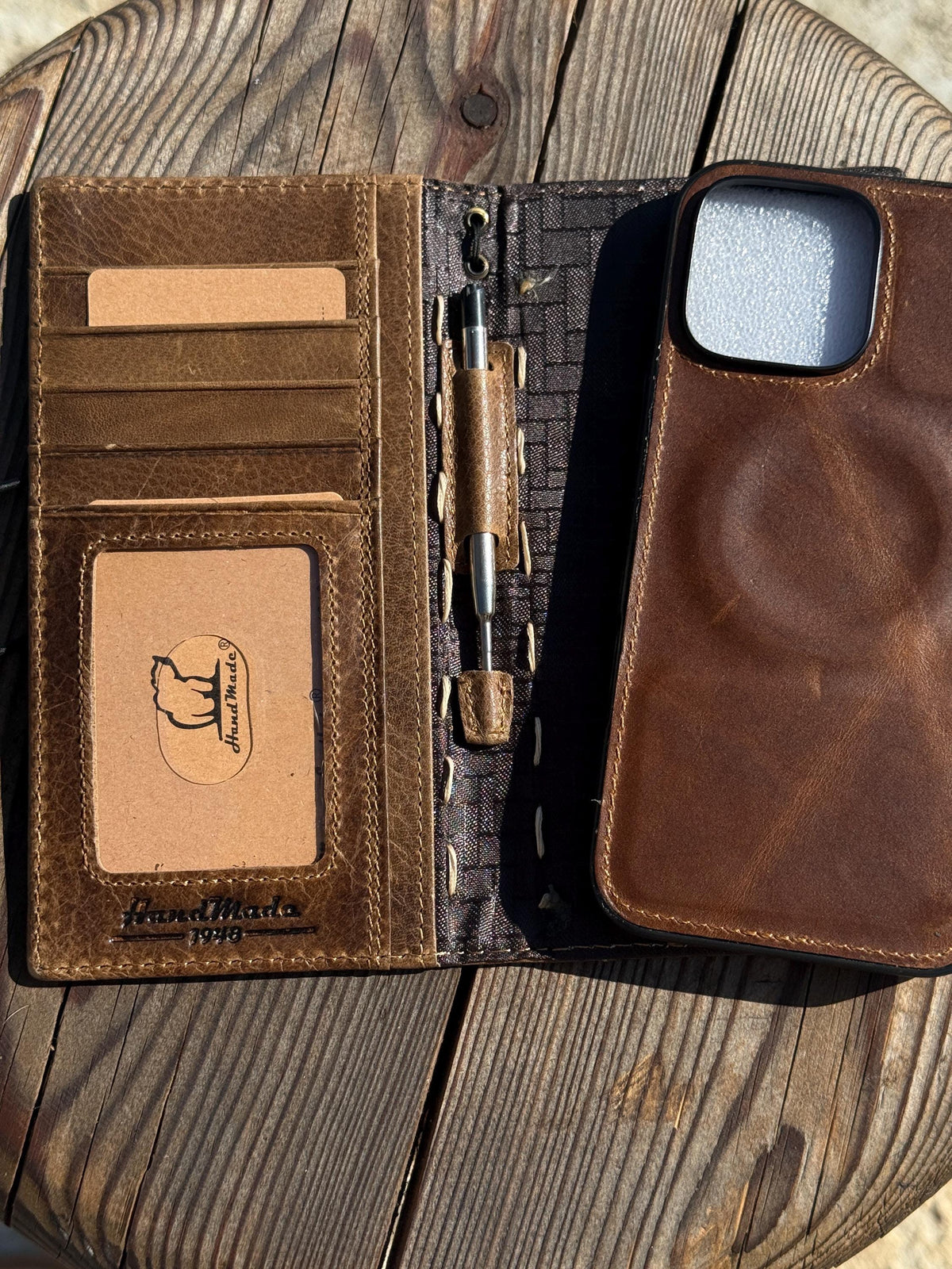 Vintage Leather iPhone 17 Wallet Case: Book Style, Card Slots