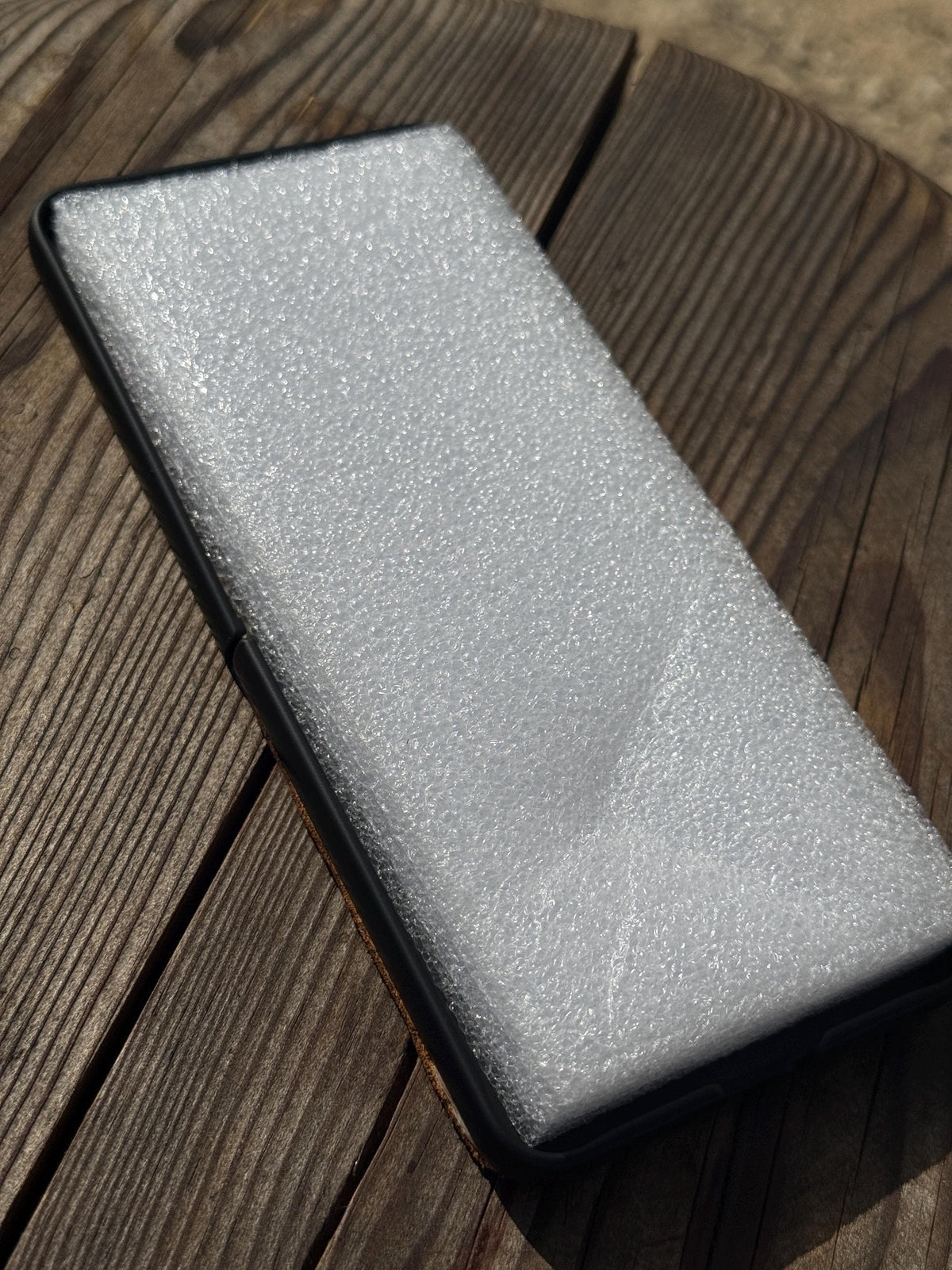 Handmade Leather Galaxy Z Flip Wallet Case: Tree of Life Design