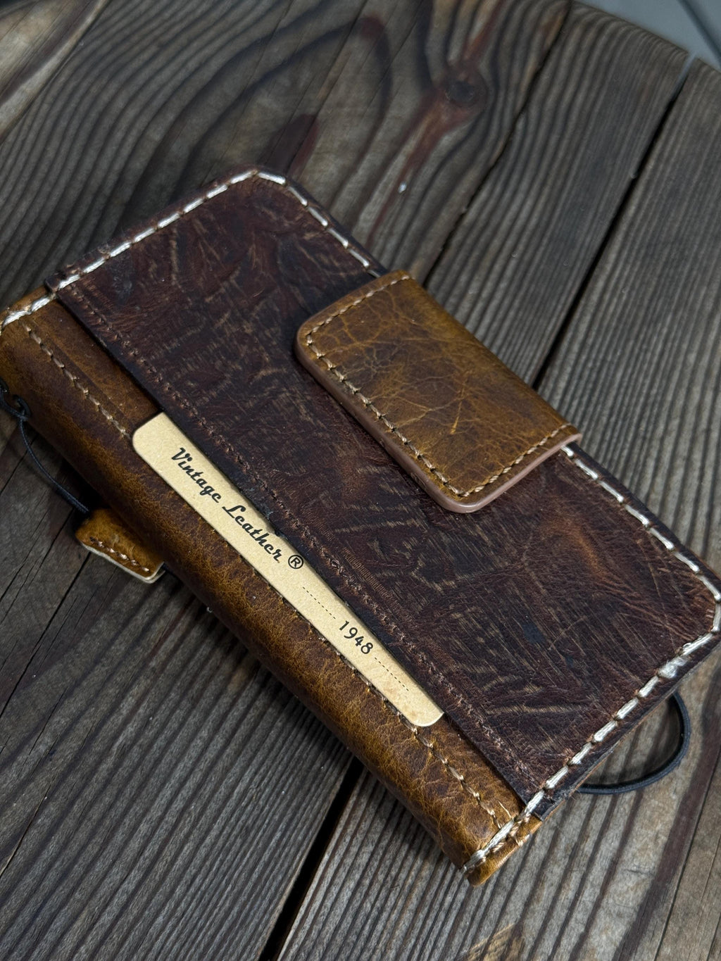 Vintage Leather iPhone 17 Wallet Case: Book Style, Card Slots