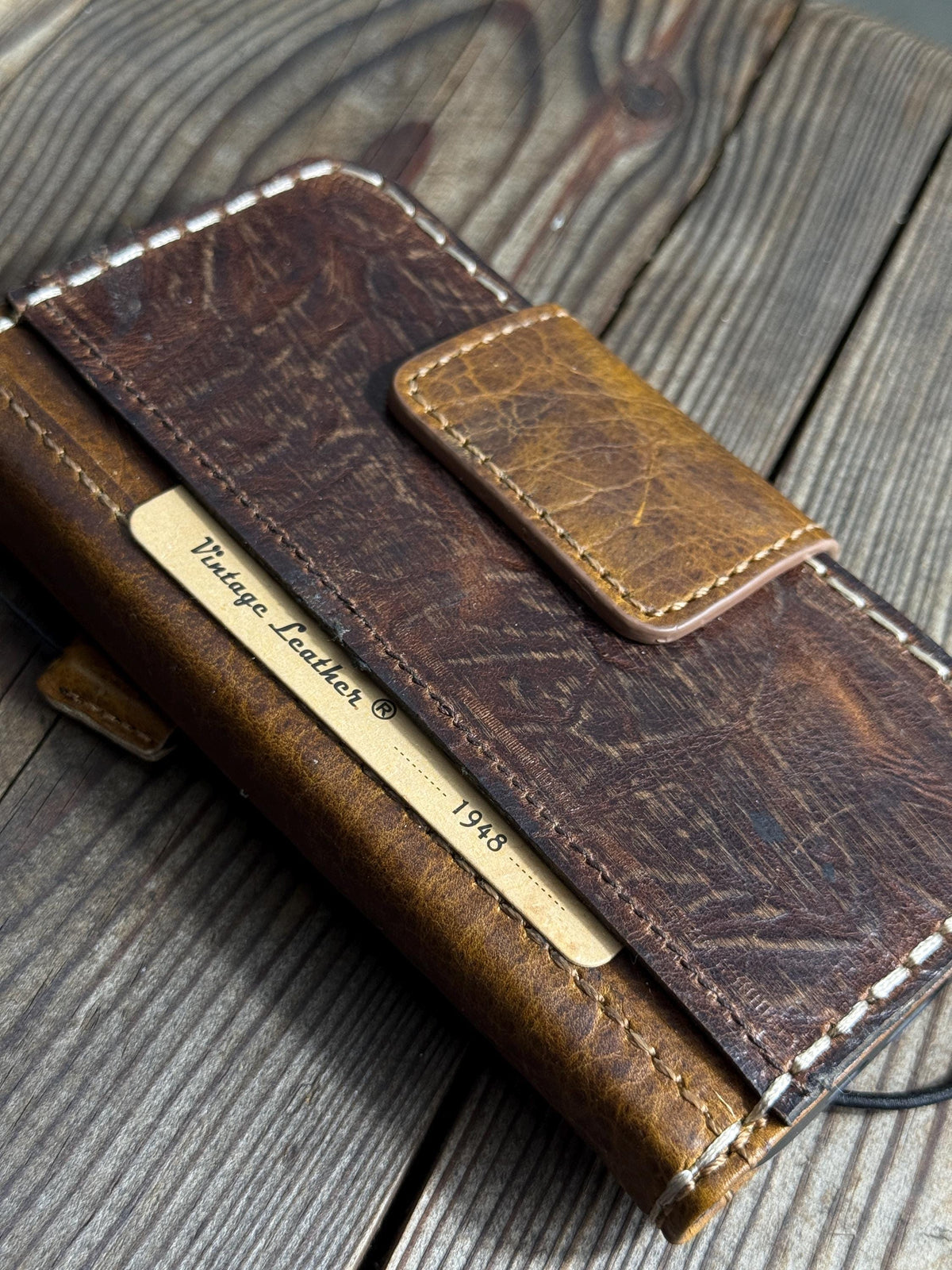 Vintage Leather iPhone 17 Wallet Case: Book Style, Card Slots