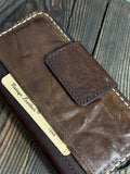 Vintage Leather iPhone 17 Wallet Case: Book Style, Card Slots