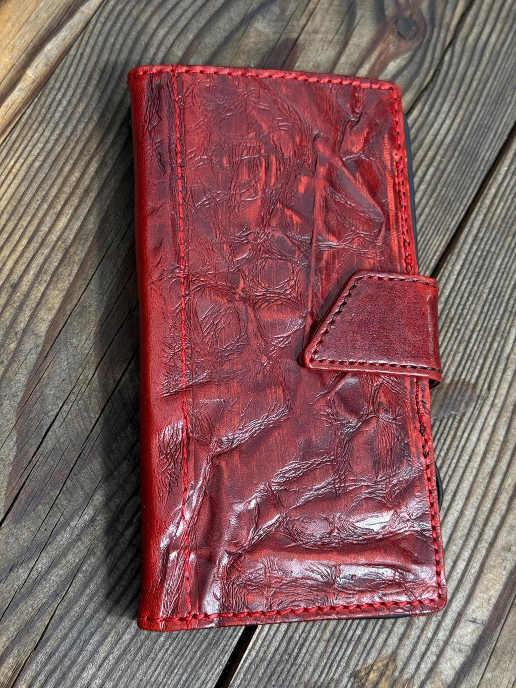 Vintage Leather Wallet Case for iPhone: Book Style, Card Slots
