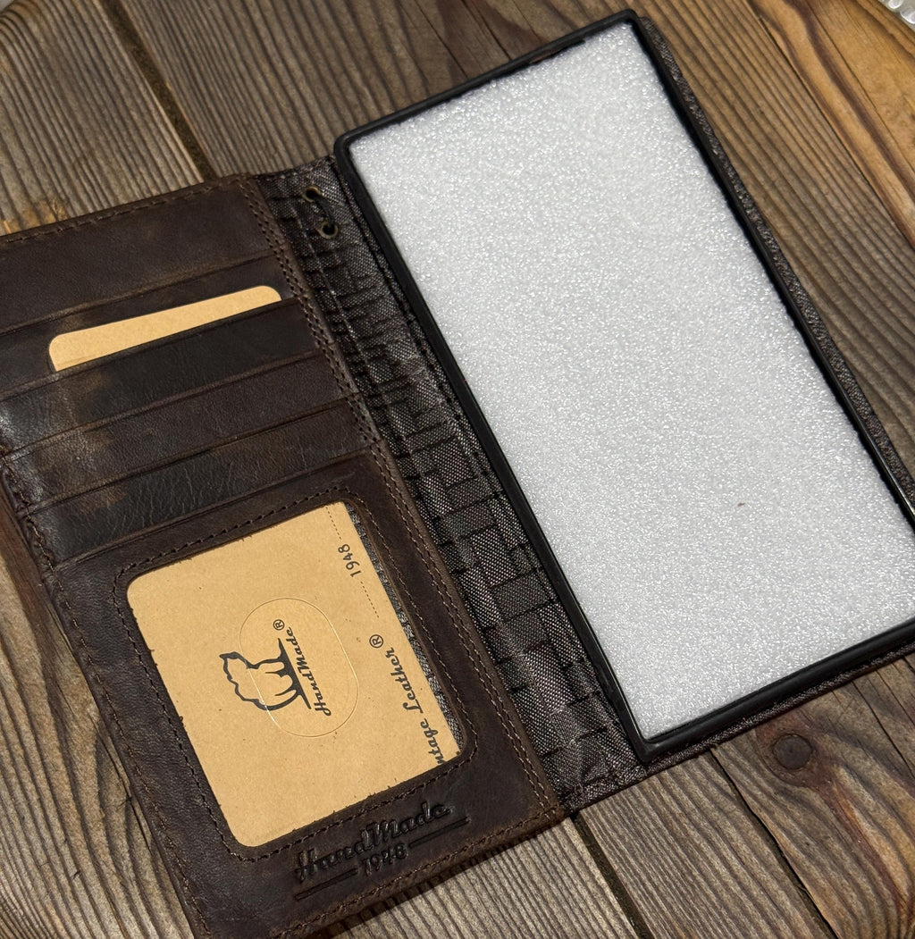 Vintage Book Style Leather iPhone 17 Wallet Case with Card Slots