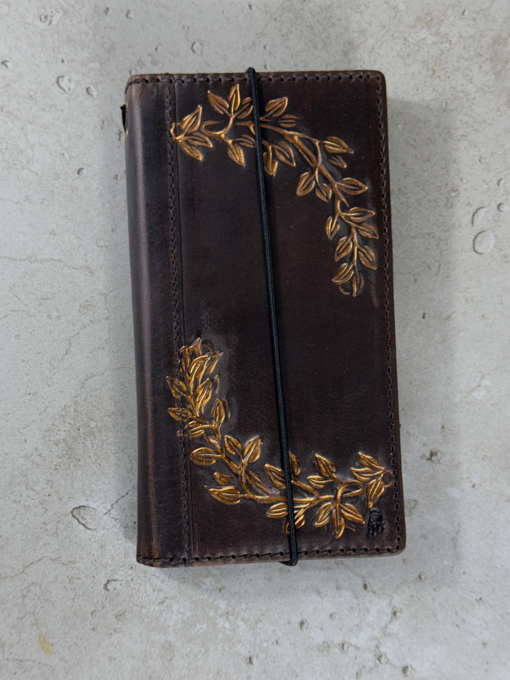 Vintage Style Leather iPhone Wallet Case with Card Slots