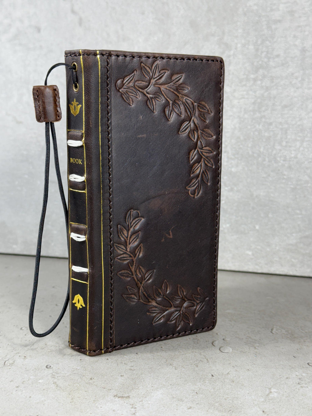 Vintage Leather Wallet Case for iPhone: Book Style, Card Slots
