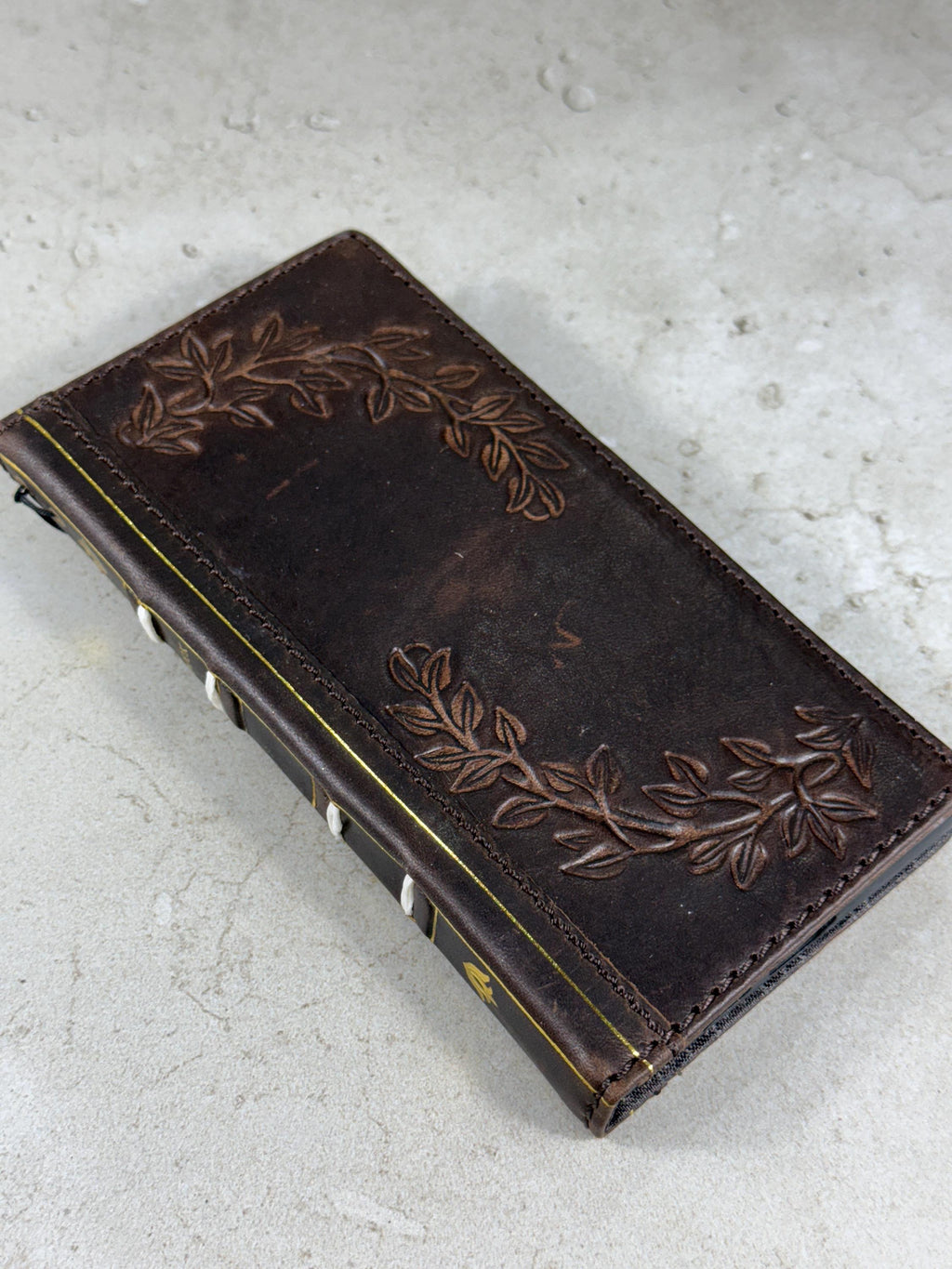 Vintage Leather Wallet Case for iPhone: Book Style, Card Slots
