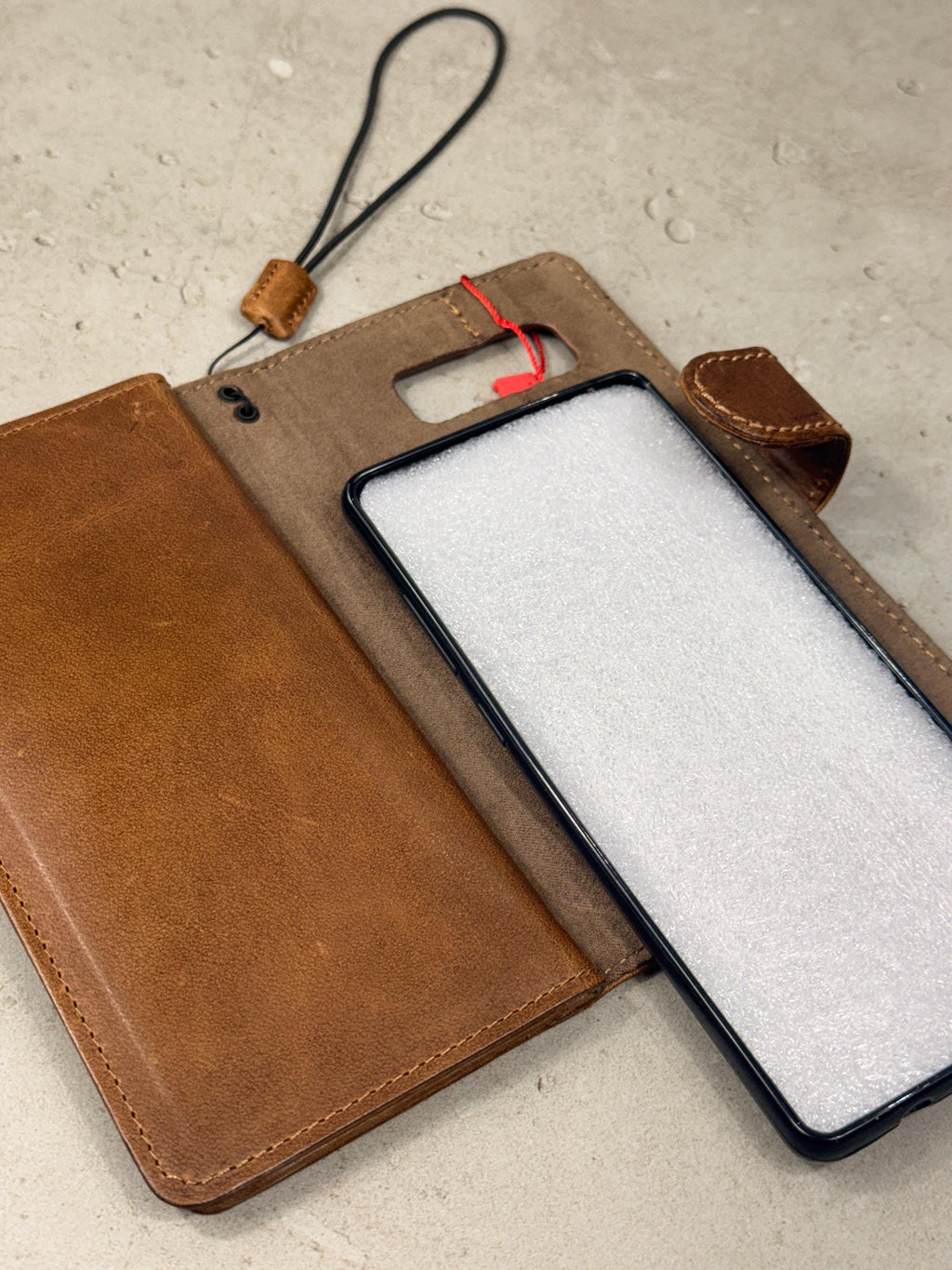 Embossed Leather Wallet Case for Google Pixel: Vintage Art Design