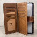 Embossed Leather Wallet Case for Google Pixel: Vintage Art Design