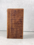 Genuine Leather Galaxy Wallet Case: Vintage Book Style, Card Slots S26 S25