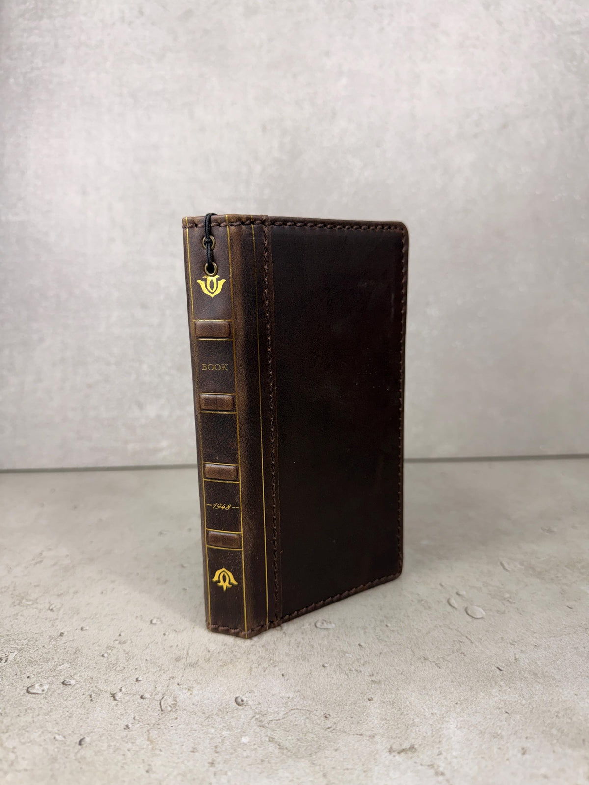 Handmade Leather Wallet Case: Samsung Galaxy, Card Slots, Book Design