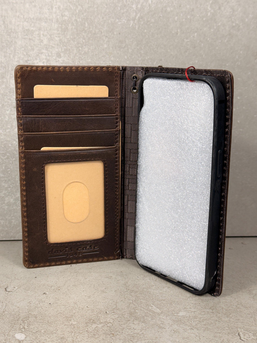 Handmade Leather Wallet Case: Samsung Galaxy, Card Slots, Book Design