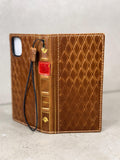 Vintage Leather Wallet Case for iPhone 17: Book Style, Card Slots