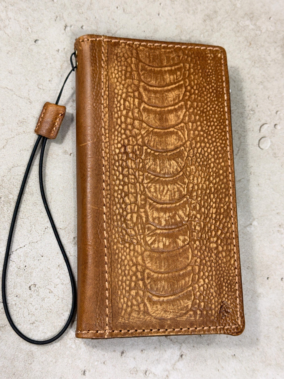 Handmade Leather Wallet Case for Galaxy: Book Design, Card Slots