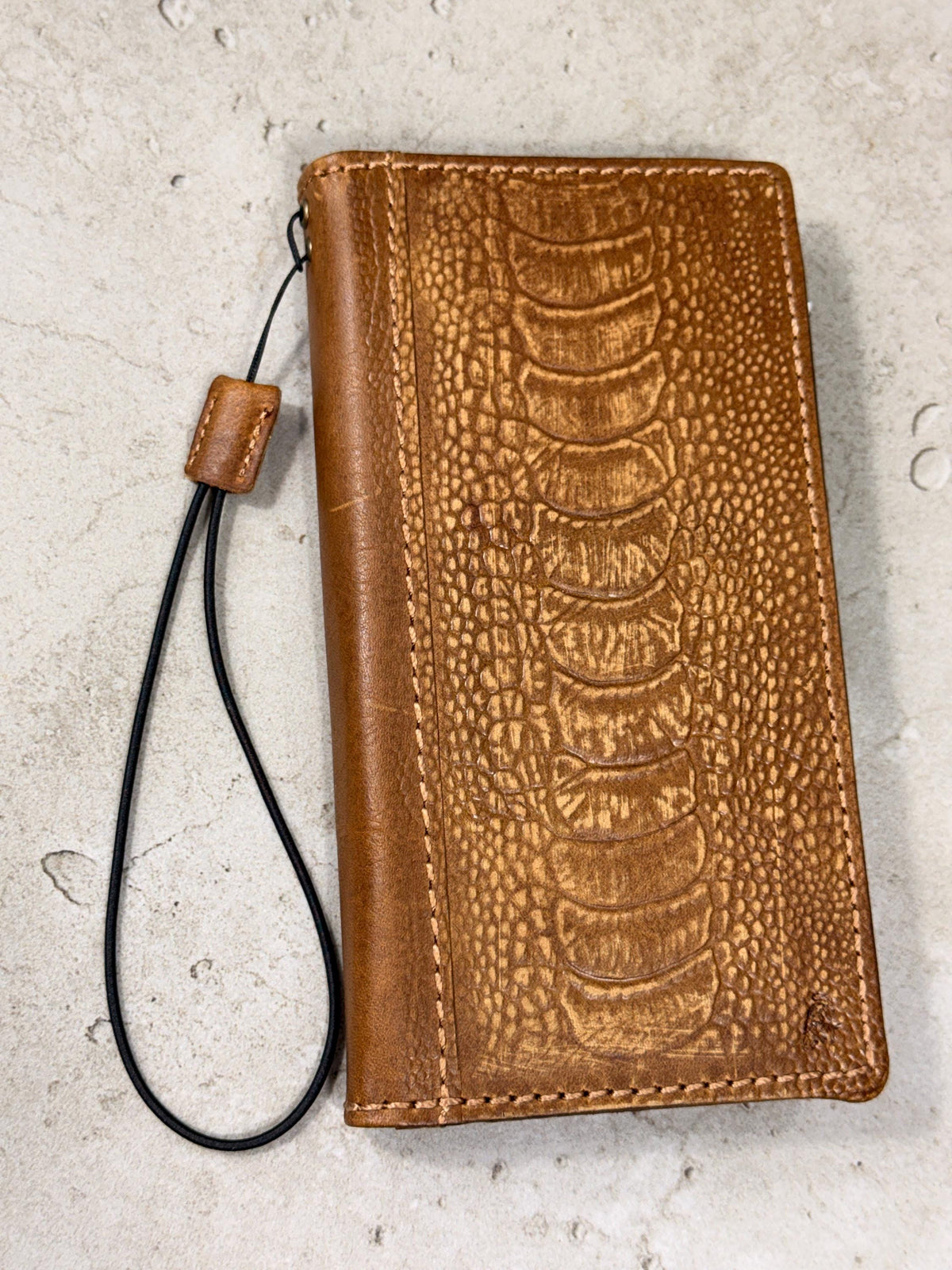 Handmade Leather Wallet Case for Galaxy: Book Design, Card Slots