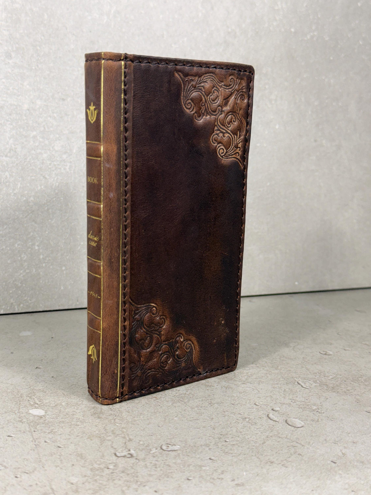 Vintage Book Style Leather iPhone 17 Wallet Case with Card Slots