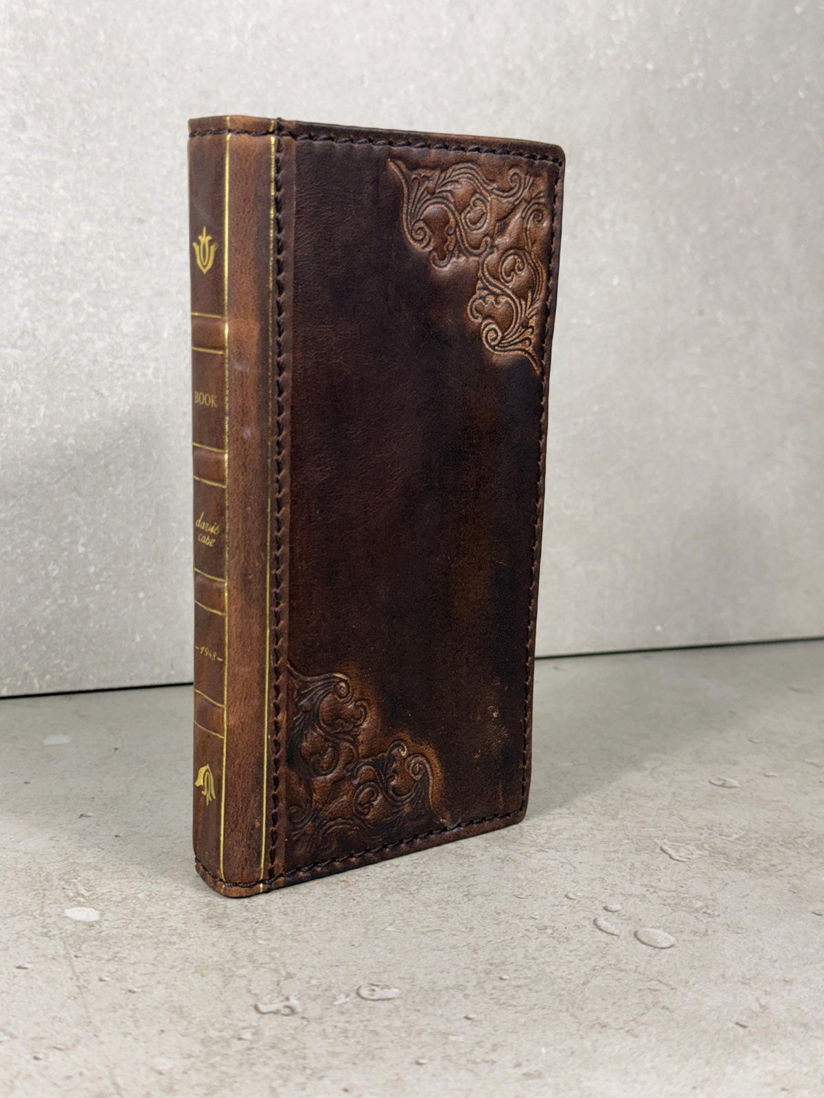 Vintage Book Style Leather iPhone 17 Wallet Case with Card Slots