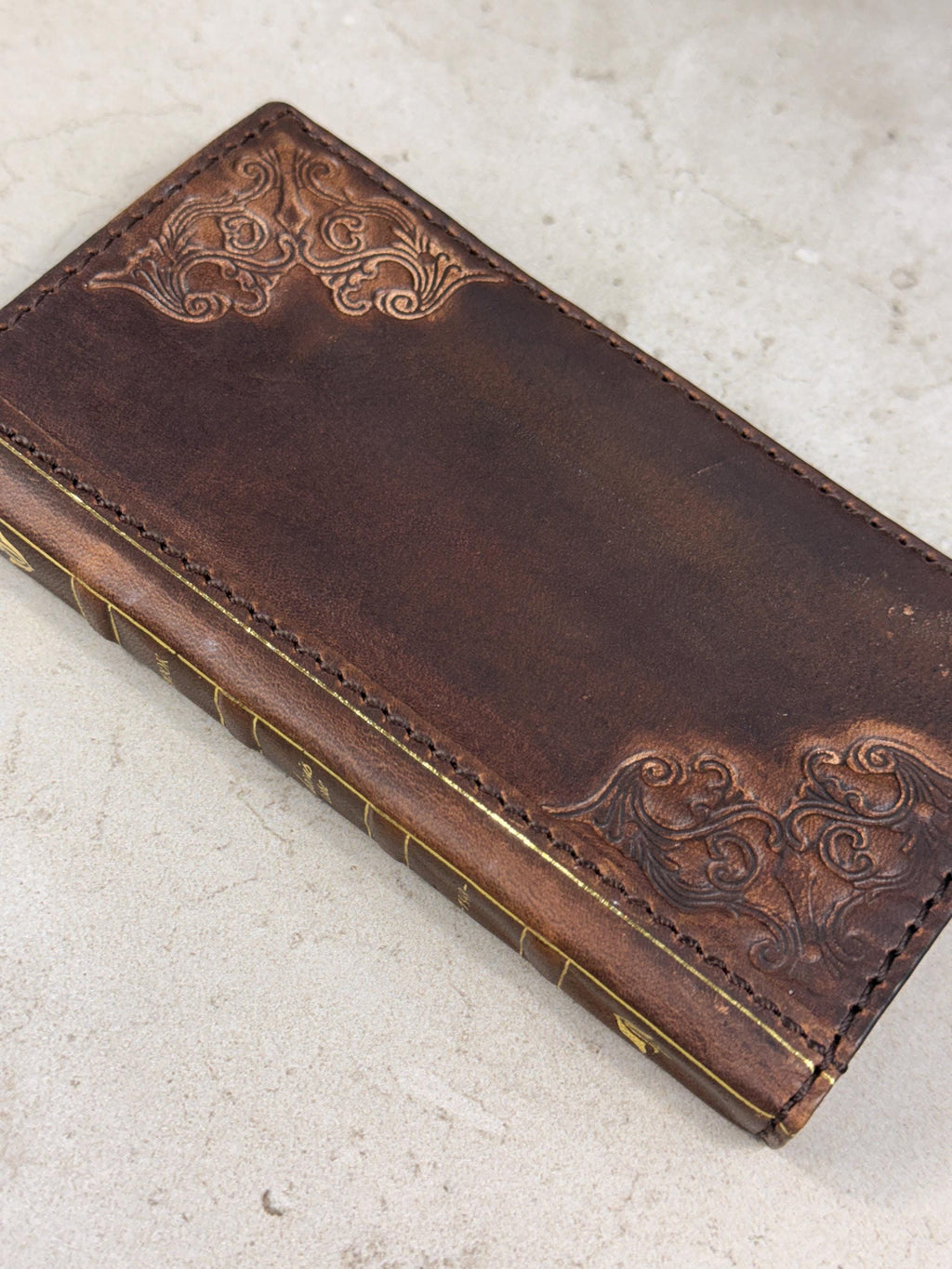 Vintage Book Style Leather iPhone 17 Wallet Case with Card Slots