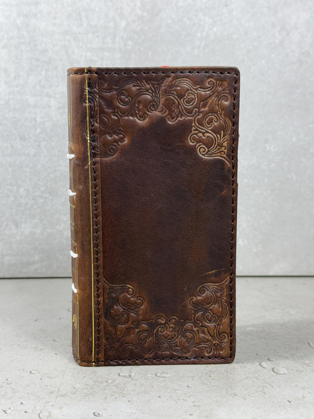 Vintage Book Style Leather iPhone Wallet Case
