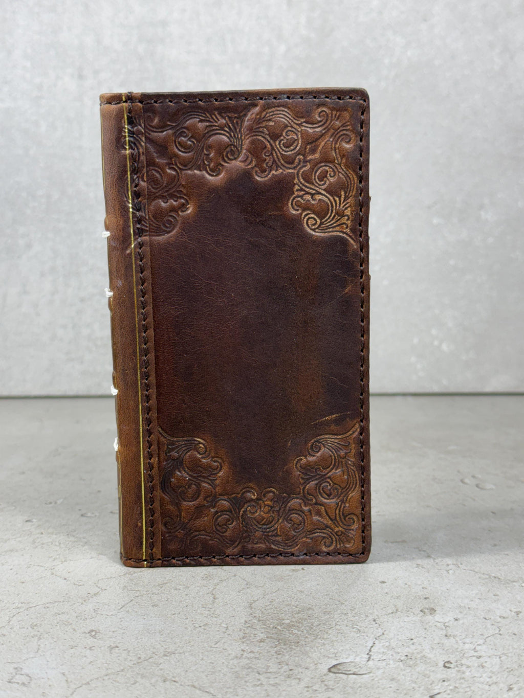 Vintage Book Style Leather iPhone Wallet Case